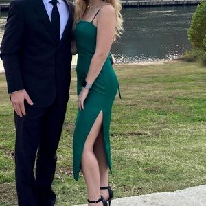 ASOS Emerald Green Satin Cocktail Dress